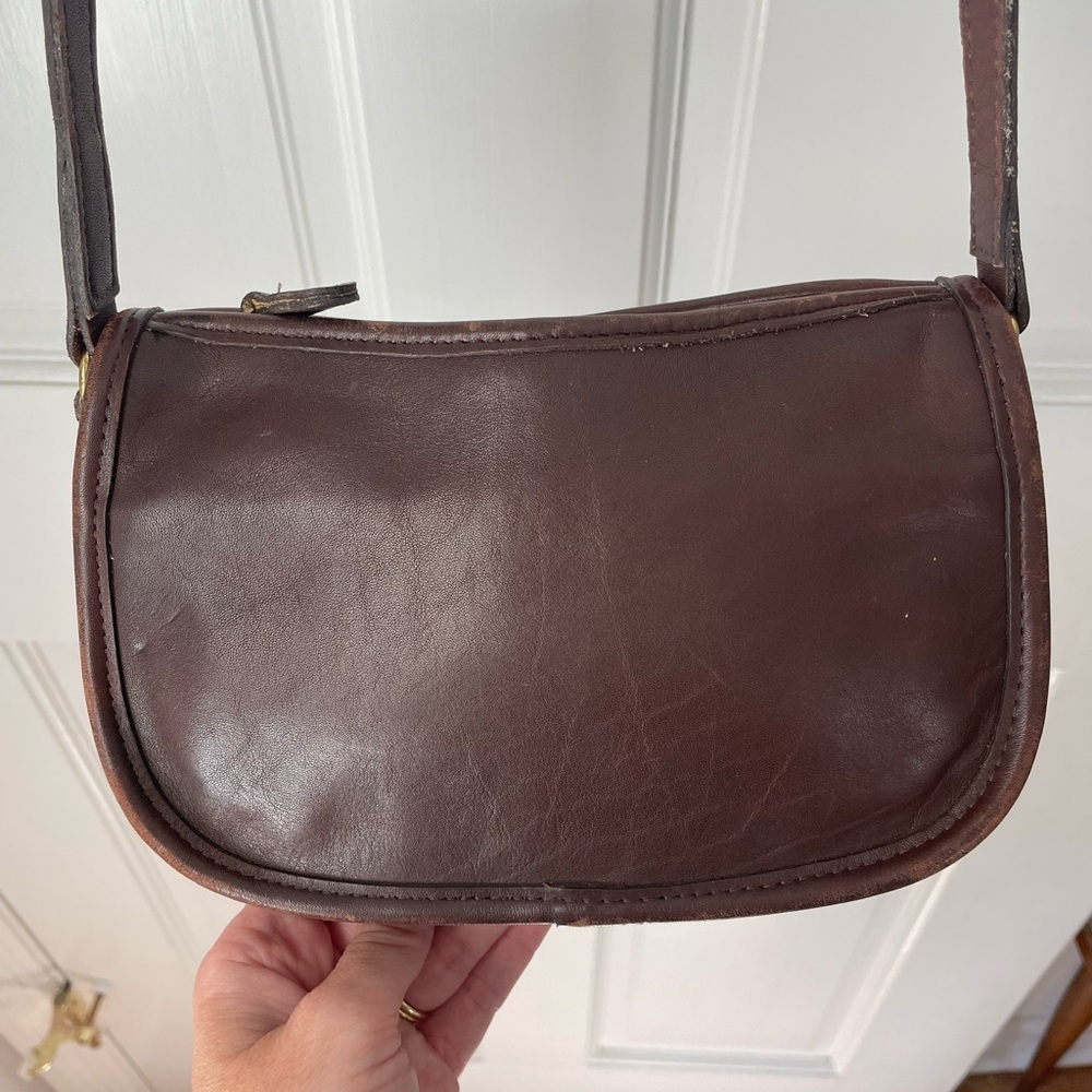 Vintage Coach Brown Leather Bag
